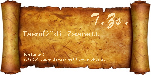 Tasnádi Zsanett névjegykártya